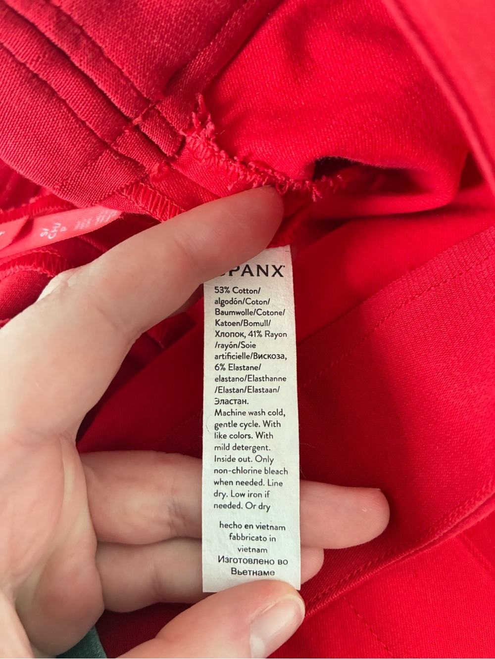 Spanx Women's Supersmooth Perfectfit Flare Red Pants - Picture 9 of 13